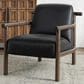 Classic Home Azoria Leather Accent Chair in Black, , large