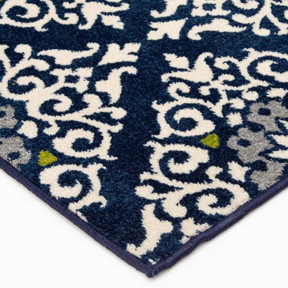 Central Oriental Trisha Yearwood Renew Centerville 7&#39;10&quot; x 9&#39;10&quot; Snow and Sapphire Area Rug, , large