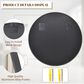 HOMLUX 24" Round Wall Mirror in Black, , large
