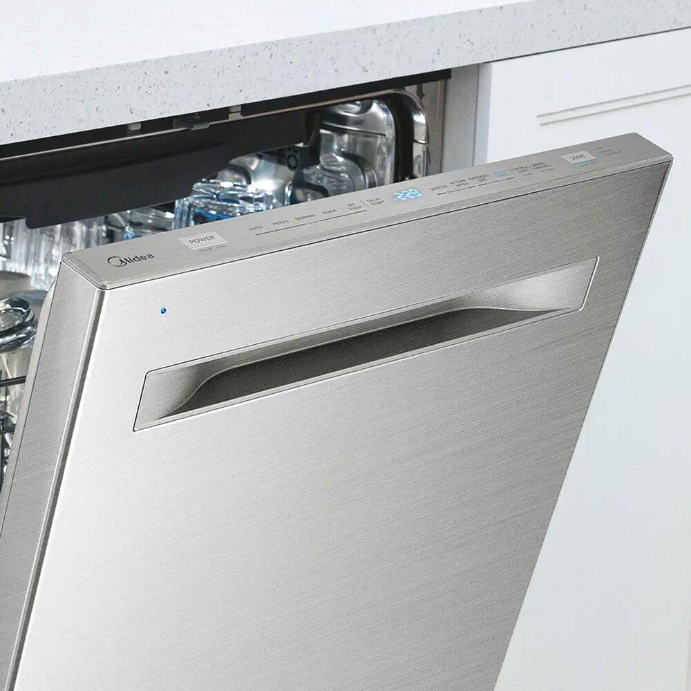 Midea 24" Built-In Top Control Dishwasher with 3-Stage Total Drying in Stainless Steel, , large