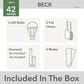 Hunter Beck 42" Ceiling Fan with LED Lights in Fresh White, , large