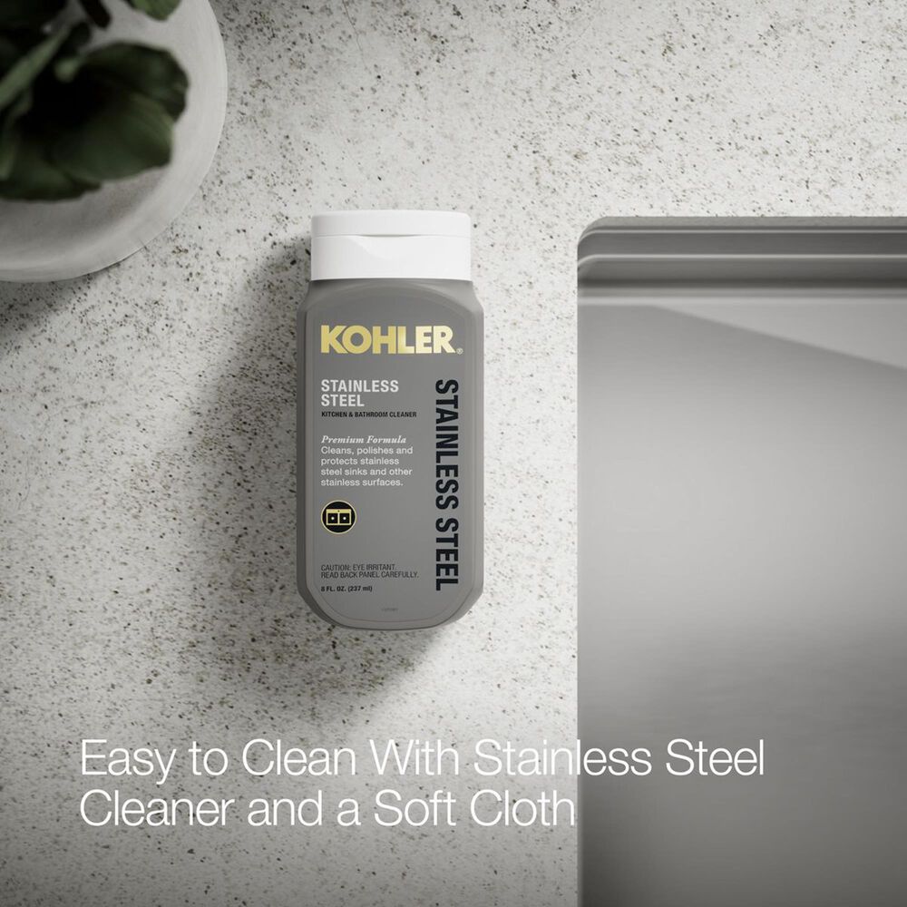 Kohler Strive 29" Undermount Single-Bowl Workstation Kitchen Sink in Stainless Steel, , large