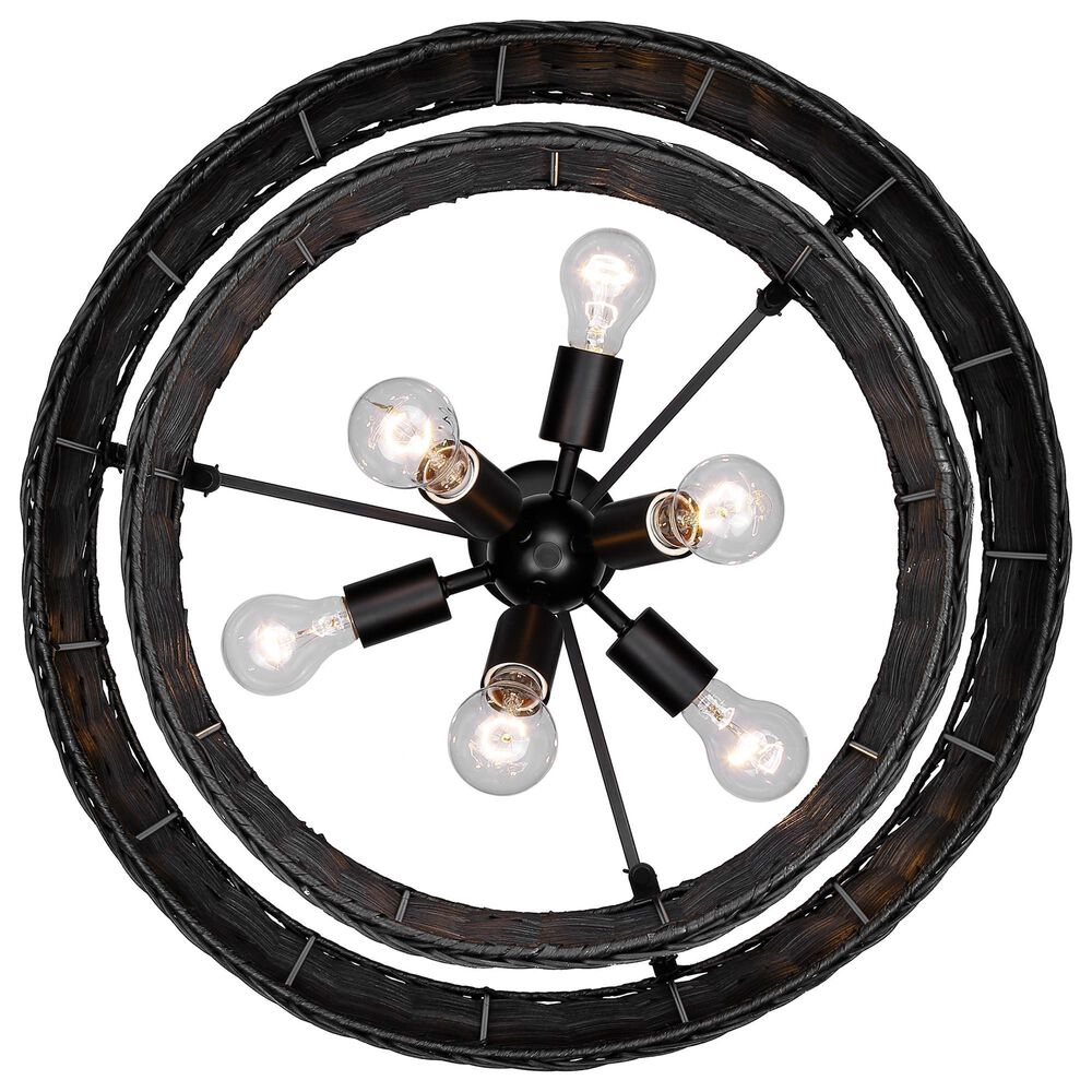 Golden Lighting Erma 6-Light Chandelier in Matte Black, , large