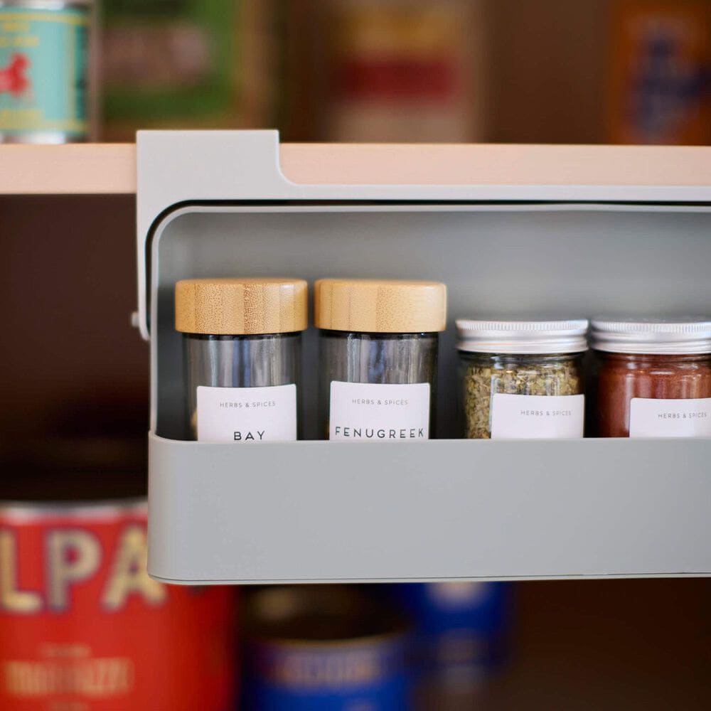 Joseph Joseph CupboardStore Under-Shelf Spice Rack in Grey and Stone, , large