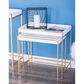 Maple and Jade 2-Piece Nesting Tray Top End Table Set in Gold and White, , large