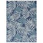 Nourison Garden Oasis Ivory and Navy 4" x 6" Indoor/Outdoor Area Rug, , large