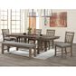 New Heritage Design Harrisburg 5-Piece Rectangular Dinning Set in Rich Walnut Brown, , large