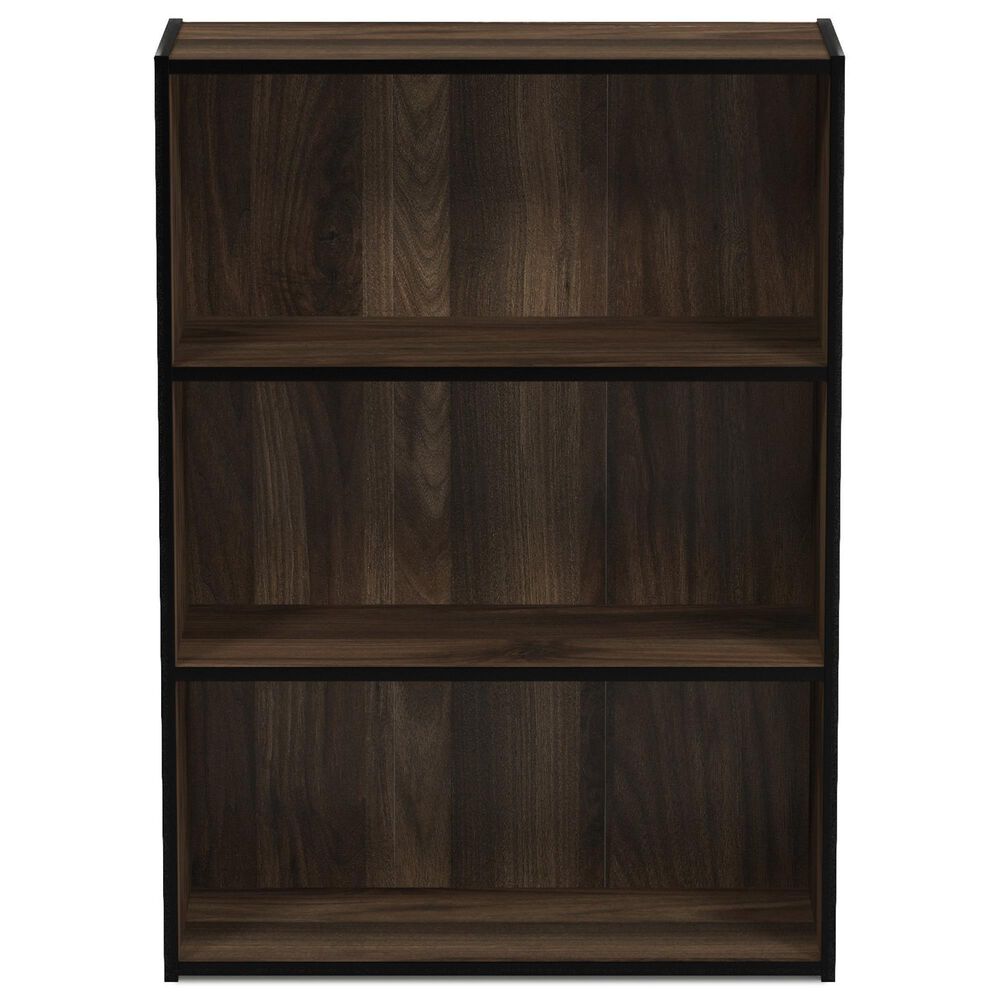 HOMLUX 3-Tier Open Shelf Bookcase in Columbia Walnut, , large