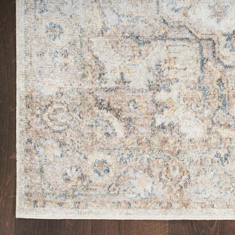 Nourison Astra Machine Washable 6&#39;7&quot; x 9&#39; Silver and Grey Area Rug, , large