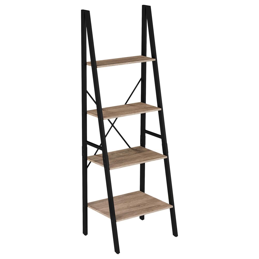 Timberlake Hastings Home 4-Tier Bookcase in Gray and Black, , large