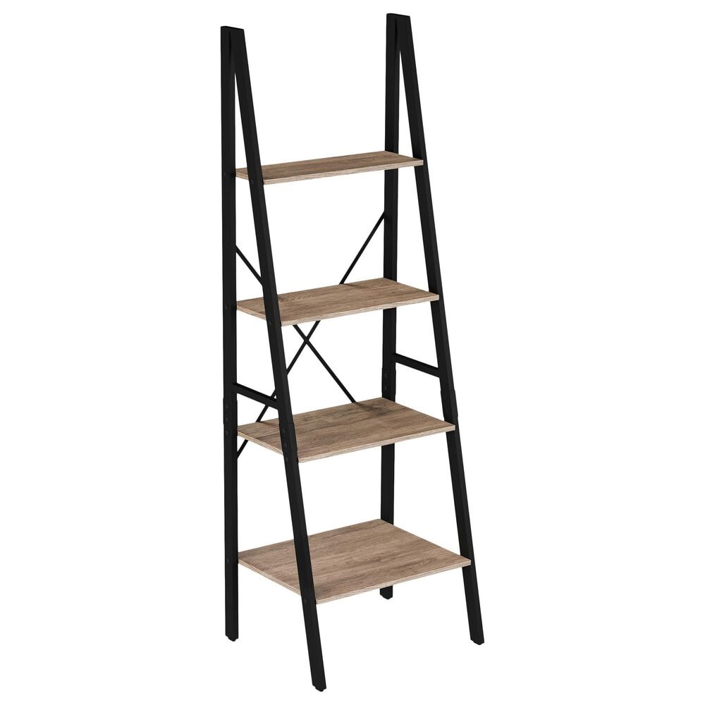 Timberlake Hastings Home 4-Tier Bookcase in Gray and Black , , large