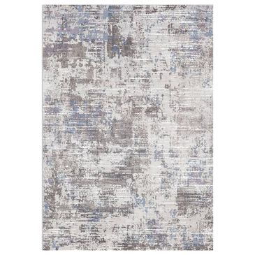 Central Oriental Trisha Yearwood Belmont Damarion 5" x 7" Grey and Blue Area Rug, , large