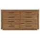 Hooker Furniture Big Sky 8-Drawer Dresser and Mirror in Vintage Natural and Furrowed Bark, , large