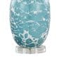 LumiSource Rocca Glass Table Lamp in Sapphire Blue, White, Brushed Nickel and Clear (Set of 2), , large