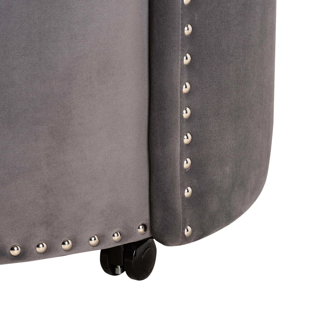 Baxton Studio Bethel Accent Chair in Grey, , large