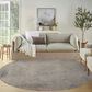 Nourison Rustic Textures Ivory and Light Blue 7"10" Round Area Rug, , large
