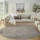 Nourison Rustic Textures Ivory and Light Blue 7"10" Round Area Rug, , large