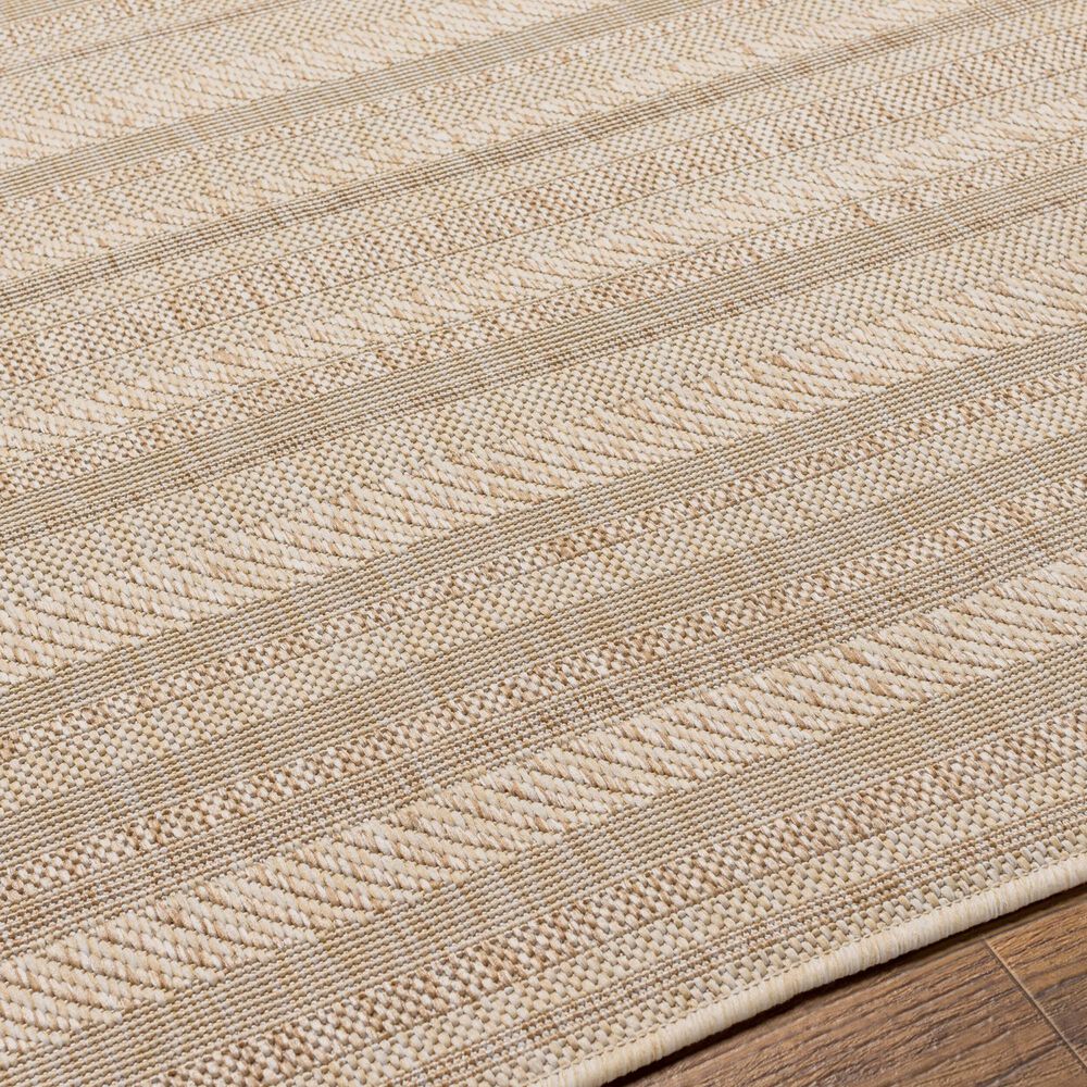 Surya Eagean EAG-2409 Light Beige, Brown, Cream and Light Brown 7&#39;10&quot; Square Indoor/Outdoor Area Rug, , large
