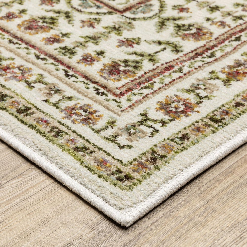 Oriental Weavers Andorra Ivory and Red 2'6" x 12' Runner, , large