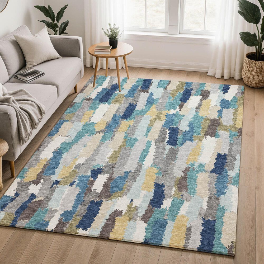 Dalyn Rug Company Kenner KN6 Teal 8' x 10' Area Rug, , large