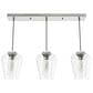Hunter Vidria 3-Light Linear Pendant Cluster in Brushed Nickel, , large