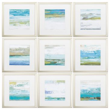 Propac "Beach Wash" Wall Art in Blue (Set of 9), , large