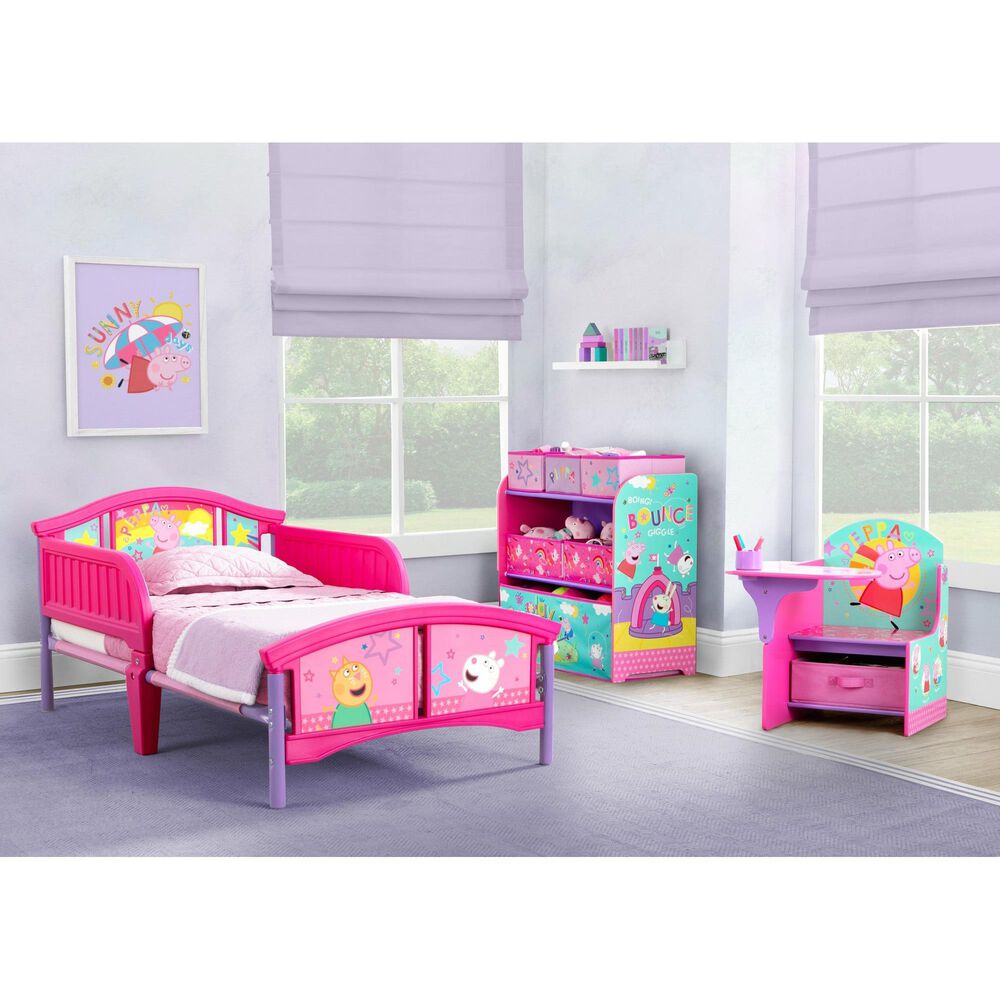 Delta Children Peppa Pig Big Adventures Plastic Toddler Bed in Pink, , large