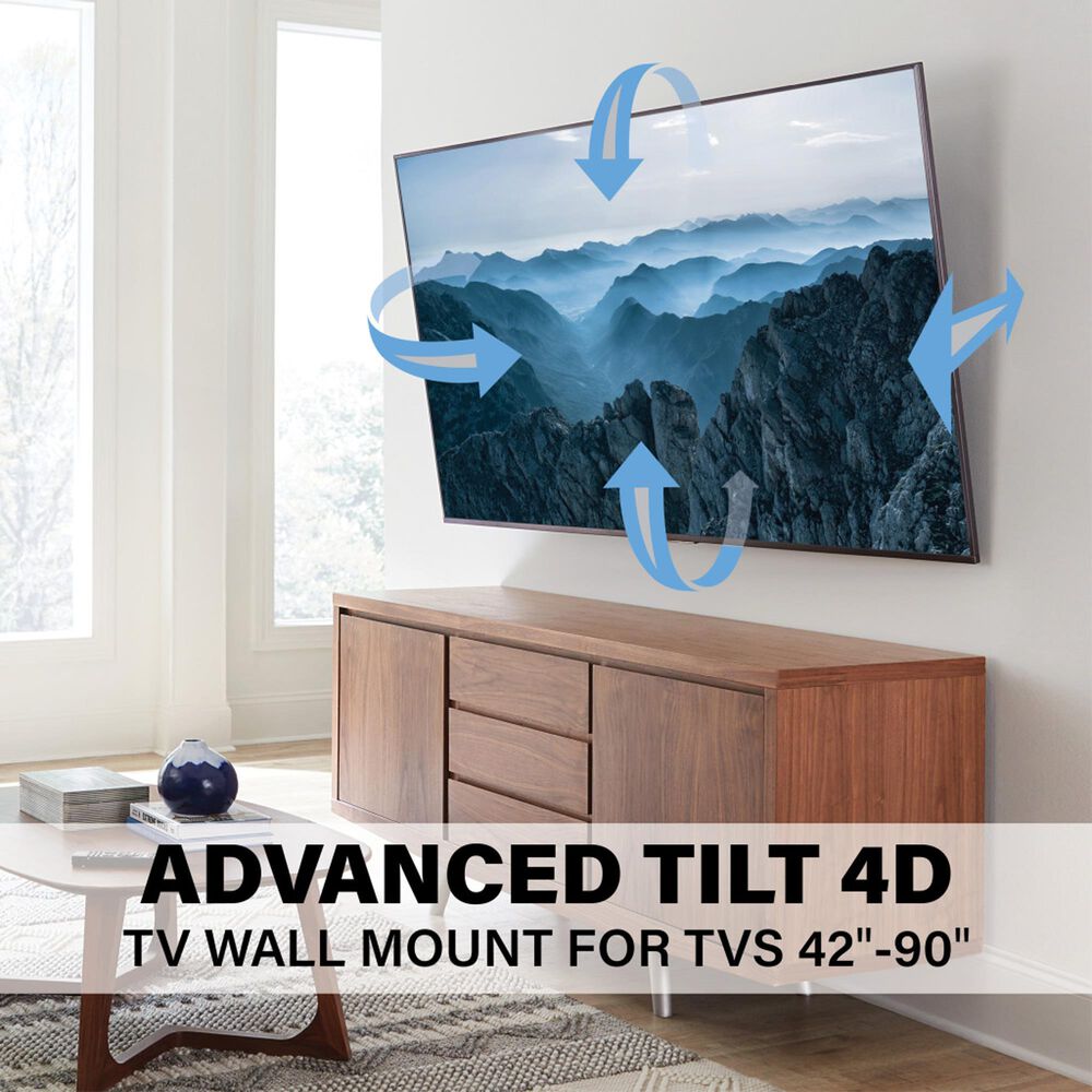 Advanced Tilt 4D Premium TV Wall Mount for 42&quot; - 90&quot; TVs in Black, , large