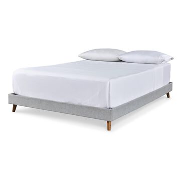 Signature Design by Ashley Tannally Queen Upholstered Platform Bed in Gray with Taupe/Beige Hints, , large