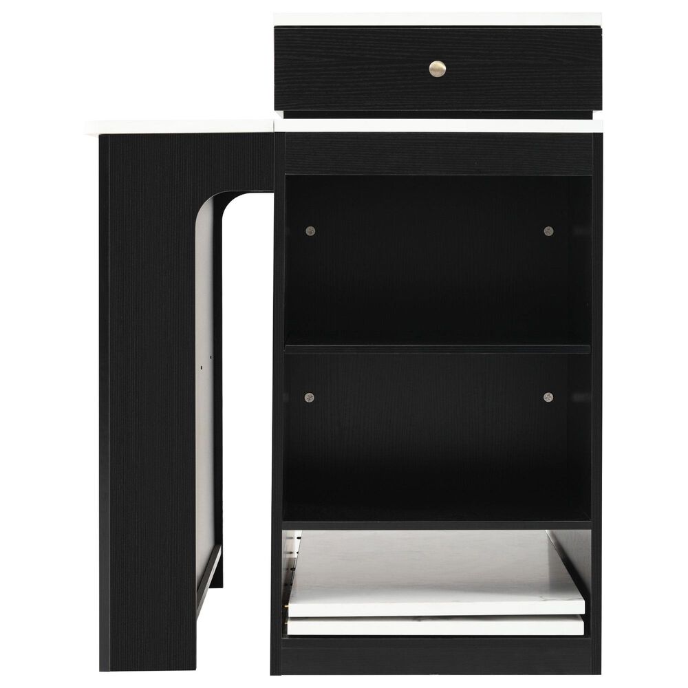 HOMLUX 60" Kitchen Island in Black, , large