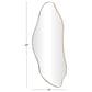 Maple and Jade 48" Metal Abstract Wavy Wall Mirror in Gold, , large