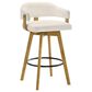 Armen Living Callah Swivel Bar Height Stool in Amber Glow, , large