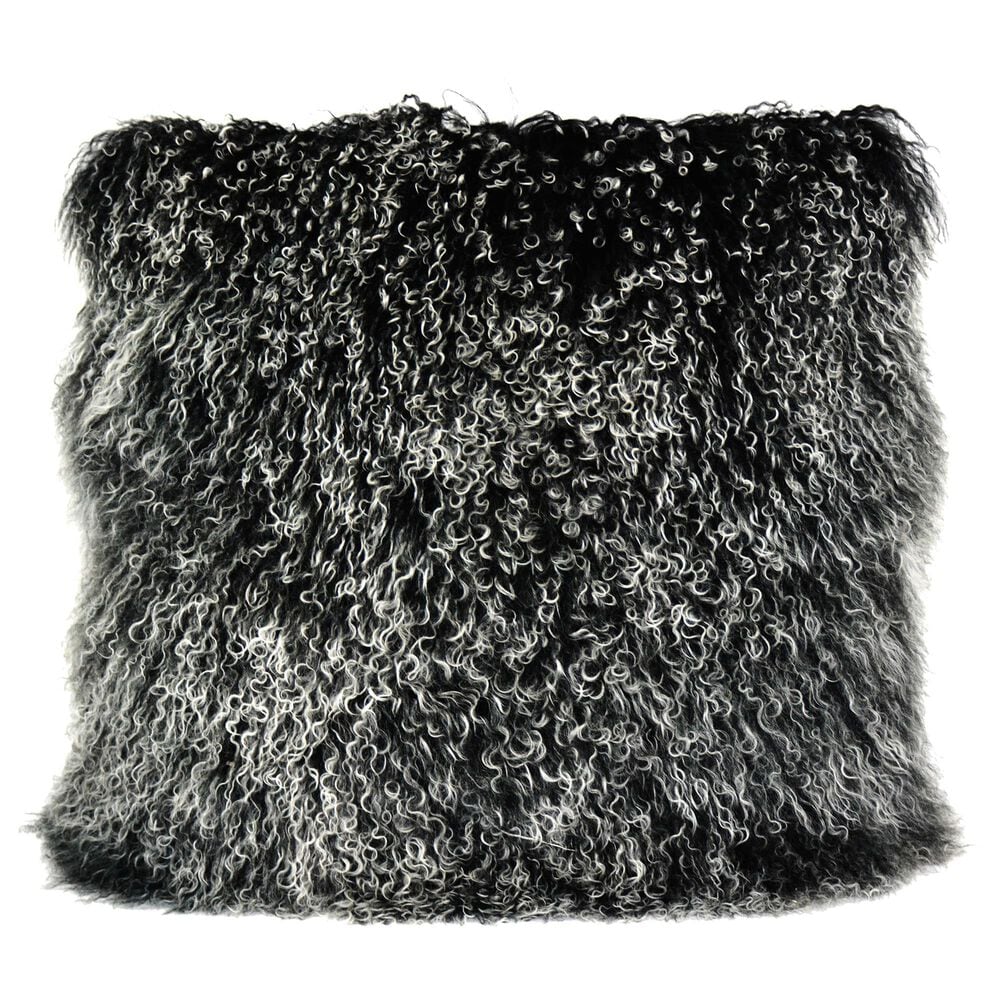 Moe's Home Collection Large Lamb Fur Pillow in Black, , large
