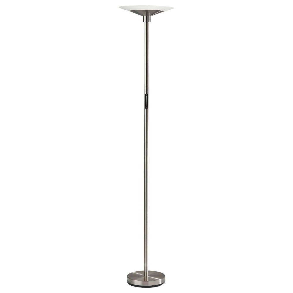 Adesso Solar LED Torchiere in Brushed Steel, , large