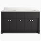 Kohler Alouette 60" Double Bathroom Vanity in Ferrous Grey with 2 cm White Quartz Top and Rectangular Sinks, , large