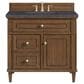 James Martin Vanities Lorelai 36" Single Vanity in Mid-Century Walnut with 3 cm Charcoal Soapstone Quartz Top, , large
