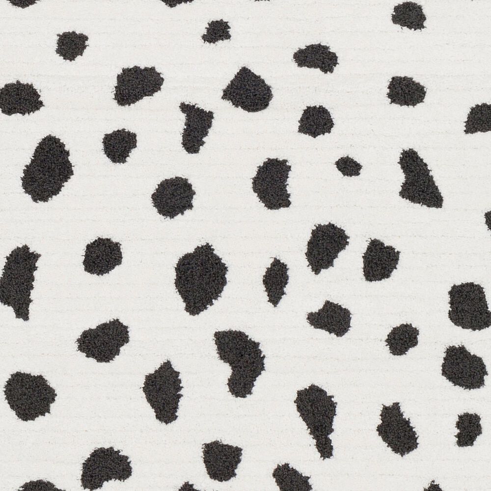 Surya Moroccan Shag Black and White 5&#39;3&quot; x 7&#39;3&quot; Area Rug, , large