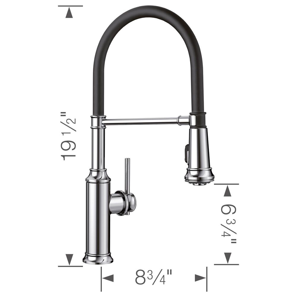 Blanco Empressa Semi-Pro Kitchen Faucet 1.5 GPM in Chrome, , large