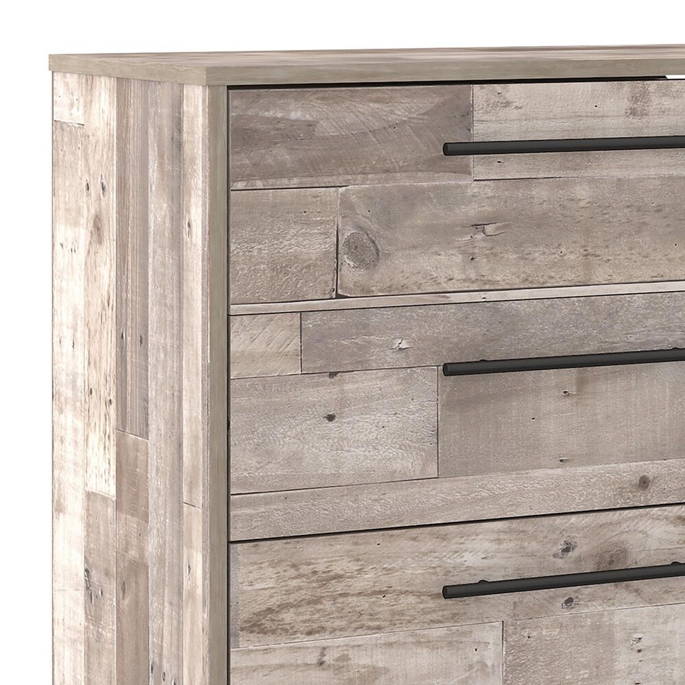 Ashley Neilsville 6-Drawer Dresser in Whitewash and Dark Pewter, , large