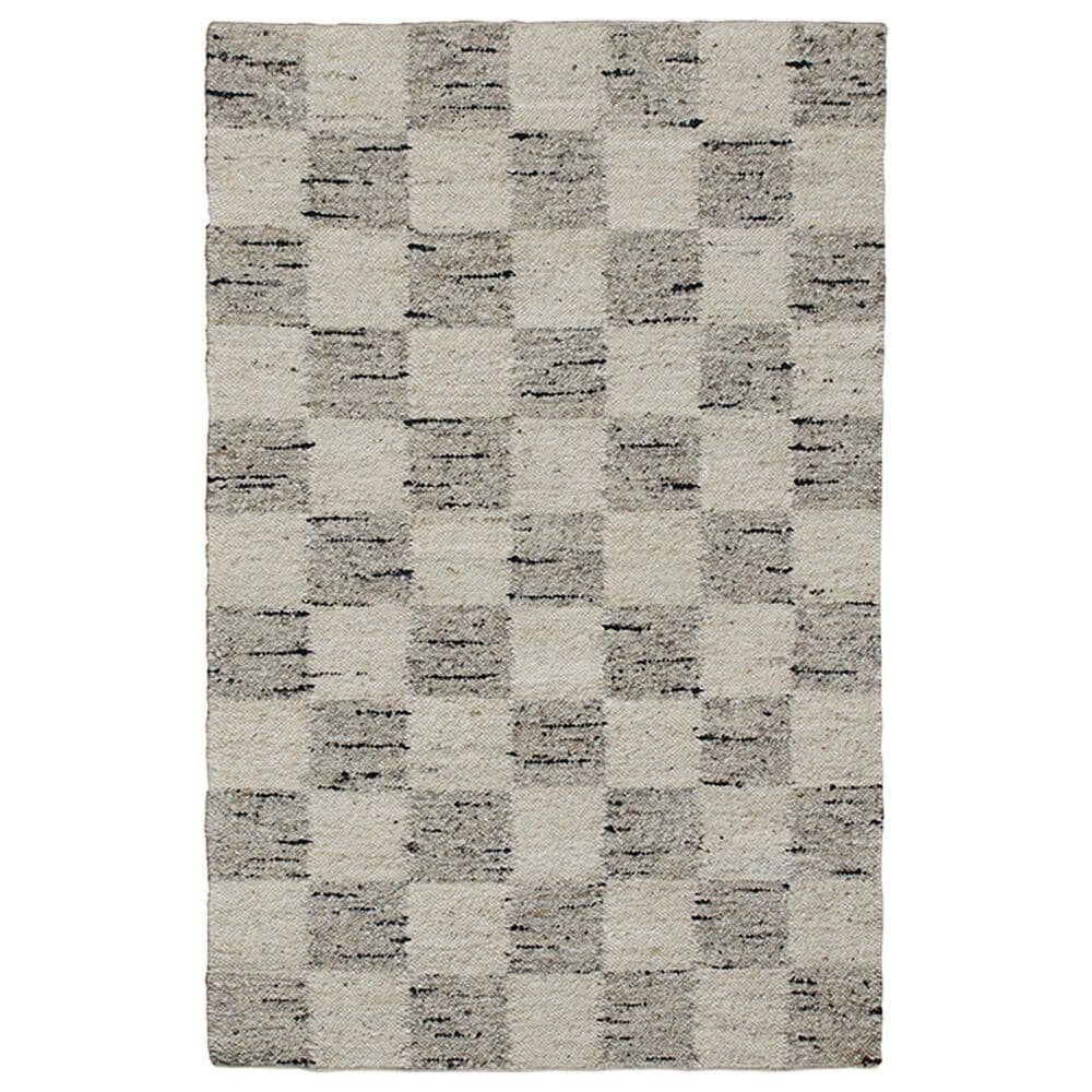 L&R Resources Kingston Geometric 5" x 7"9" White and Black Area Rug, , large