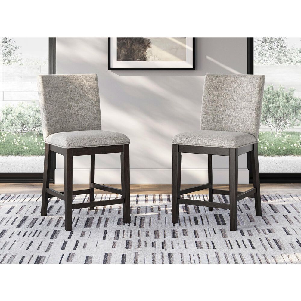 Ashley Neymorton Counter Height Bar Stool in Dark Grayish Brown, , large