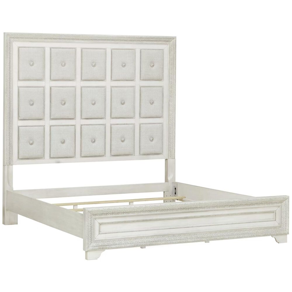 Chapel Hill Camila 3-Piece Queen Bedroom Set in White and Silver, , large