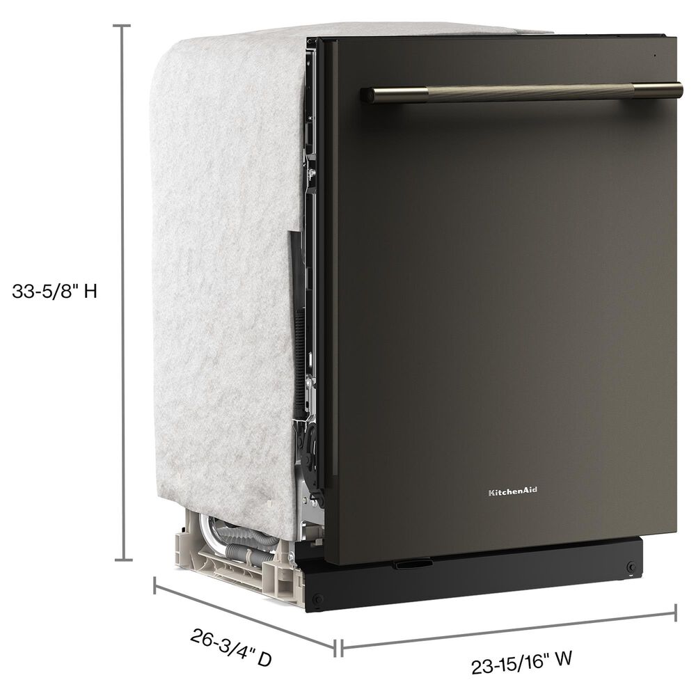 KitchenAid 24&quot; Max Jets Third Rack Dishwasher with Advanced ProDry System and Bar Handle in Black Ore, , large