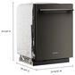 KitchenAid 24" Max Jets Third Rack Dishwasher with Advanced ProDry System and Bar Handle in Black Ore, , large
