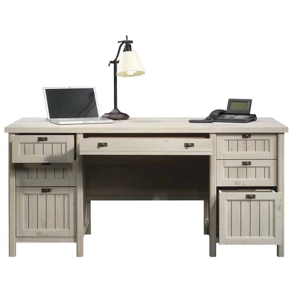 Sauder Costa Executive Desk in Chalked Chestnut, , large