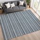 Dalyn Rug Company Soft Essentials Striped Navy 10" x 14" Indoor/Outdoor Area Rug, , large