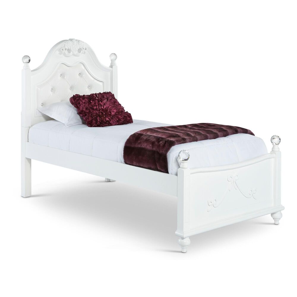 Mayberry Hill Alana Twin Upholstered Bed in White Lacquer, , large