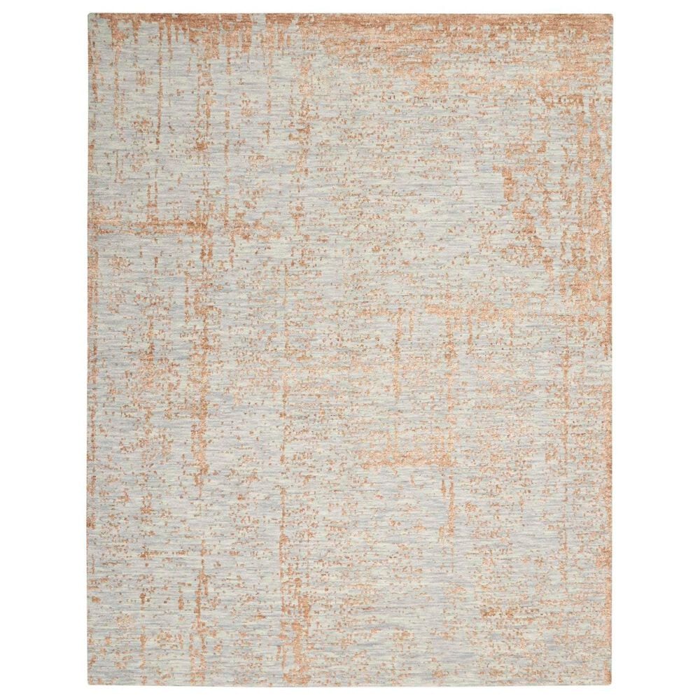 Nourison Luna 8"6" x 11"6" Blue and Mocha Area Rug, , large