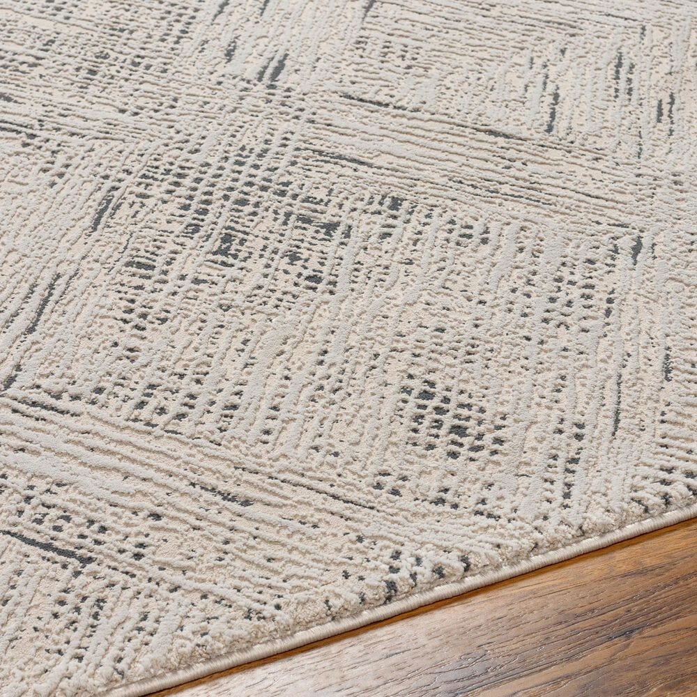 Surya Alder 6&#39;4&quot; x 9&#39; Taupe, Ivory and Black Area Rug, , large