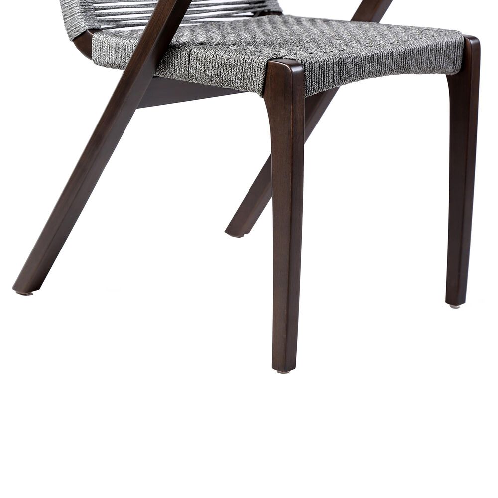 Blue River Nabila Outdoor Dining Chair with Gray Rope in Dark Earth (Set of 2), , large